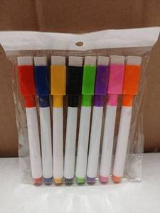 lot 33619 image: 8-Piece Colored Dry Erase Markers Set - Retail $3