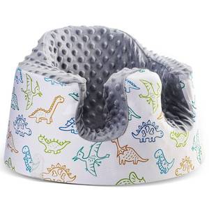 lot 42520 image: BOMOLOUR Seat Cover Compatible with Bumbo and Nuby Seat, Removable Breathable Baby Floor Seat Cover for Boys and Girls, Seat Not Included (Gray Dinosaur) - Retail $18