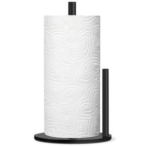 lot 42525 image: Paper Towel Holder Countertop, Premium Stainless Steel Black Paper Towel Holder with Anti Slip & Waterproof, Freestanding Countertop Paper Towels Holder for Kitchen, Tabletop, Bathroom - Retail $7