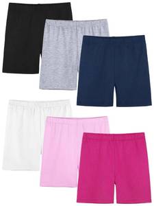 lot 42527 image: FEOEOR 6 Pack Girls Bike Shorts Cartwheel Toddler Biker Under Dress Dance Multi-Color Kids Shorts Girls Clothes Mixed Color A 6-7Y - Retail $14