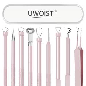lot 42536 image: Pimple Popper Tool Kit Blackhead Remover Tools (5 Piece Kit), Professional Stainless Black Head Remover for face, Risk Free Treatment Pimple Extractor with Tweezers - Retail $5