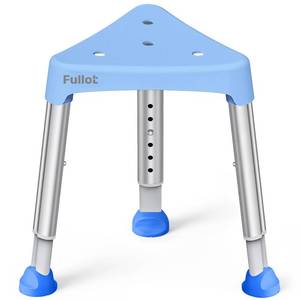 lot 61880 image: Space-Saving Triangular Shower Chair for Elderly and Disabled, FSAHSA Eligible 400 lbs Adjustable Shower Stool Seat with Stable-Bracing, Non-Slip Bathtub Chair, Tool-Free Assembly
