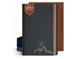 lot 37017 image: Premium Gratitude Journal for Men 6 Month Guided Daily Prompts, Habit Tracker Hardcover, 249 Pages, Lay Flat, 100gsm Paper Mens Mindfulness Gifts, Mental Health, Self Mastery, Gift Boxed. - Retail $20