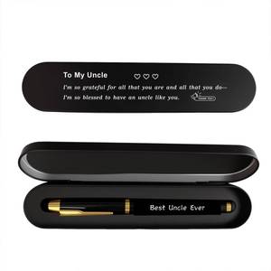 lot 37057 image: Best Uncle Ever Engraved Pen, Black Ink Pen Set for Uncles Birthday, Thank You Gifts for Uncle Christmas - Retail $14