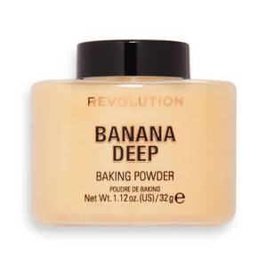 lot 37067 image: Revolution, Loose Baking Powder, Makeup Setting Powder, Long-Lasting Coverage, Mattifies & Reduces Shine, Banana Deep, 1.12 oz - Retail $7