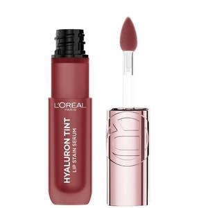 lot 37080 image: LOreal Paris Hyaluron Tint Lip Stain Serum, Long Lasting, Hydrating Lip Makeup Infused with Hyaluronic Acid, 521 Bordeaux Please (Deep Wine Red) - Retail $11