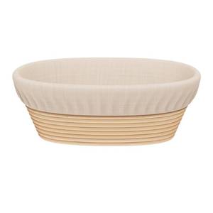 lot 37089 image: Oval Bread Proofing Basket, Handmade Sourdough Bread Baking Supplies, Banneton Bread Proofing Basket Brotform with Proofing Cloth Liner for Sourdough Bread, Baking - Retail $14