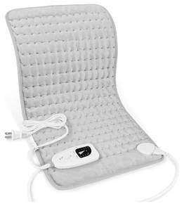 lot 37098 image: Heating Pad,Electric Heating Pads for Back,Neck,Moist Heating Pad for Abdomen Shoulder Knee Legs,DryMoist Heat&Auto Shut Off,Mothers Day Birthday for Men and Women,Light Gray,24x12 Inch - Retail $16