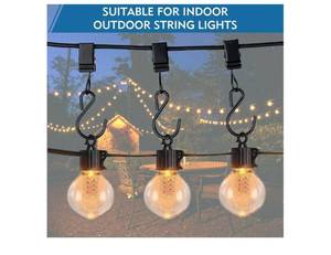 lot 37115 image: Christmas Light Clips Hanging Hooks - 50 Pack Outdoor String Light Clips - Heavy Duty Metal Camper Awning String Party Light Hook - Holiday Light Clips Hangers Canopy Tent RV Xmas Decor Clamps - Retail $10