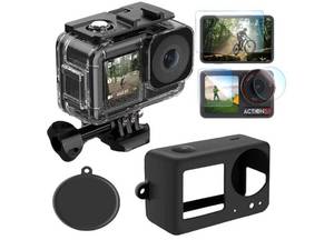 lot 37119 image: Accessories Kit for DJI Osmo Action 5 pro  43 Waterproof Case Housing Glass Screen Protector Film Silicone Case Lens Cover for DJI Action 5Pro  43 - Retail $20