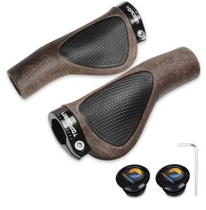lot 37128 image: Bicycles Handlebar Grips, Aluminum Lock-on Ergonomic Bike Grips, Cushion Vibrations Comfort Bike Handlebar Grips, Mountain MTB BMX Bicycles Grips for Scooter - Retail $14