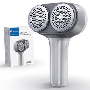 lot 37162 image: Fabric Shaver, Electric Lint Remover, Rechargeable Lint Shaver, Sweater Shavers to Remove Pilling, Large Fuzz Remover for Clothes Couch Furniture (Greyish White) - Retail $24