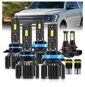 lot 37174 image: For 2019-2020 Ford Expedition light Bulbs, 9005 High Beam H11 Low Beam 9145 Fog Light License Plate Lights Combo, 8PCS - Retail $64