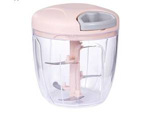 lot 37179 image: Onion Chopper, Vegetable, Garlic Kitchen Cutter with Container, Pull String Hand Manual Food Processor Mincer Shredder for Cutting Onions Chili Ginger Seasoning Food Chopper - Retail $12