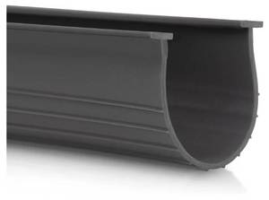 lot 37186 image: 3 Garage Door Bottom Seal Weatherstrip in Grey - 14 T Style - All Widths(16 Wide Door) - Retail $27