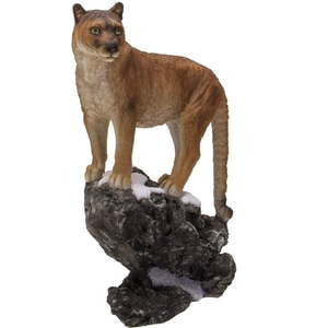 lot 37204 image: Pacific Giftware Big Cat Cougar on Rock Resin Figurine Statue - Retail $34