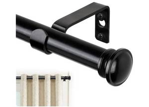 lot 37206 image: Curtain Rod 32 to 115 Inch(2.6-9.6ft), Telescoping Splicing Drapery Rods for Windows 83 to 110 Inch(6.9-9.1ft), Decorative 34 Single Rod - Retail $25