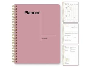 lot 37210 image: Undated Weekly Planner, 8.5 x 11, Dashboard Layout with Yearly Review, Monthly Calendars, & Weekly To Do List, Spiral Bound Organizer for Work, Study & Life - Retail $18