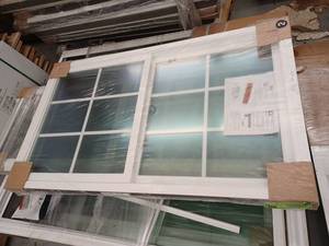 lot 14043 image: Double Hung Vinyl Window, 34.75 x 58.5