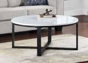 lot 26279 image: Adley Faux Marble Coffee Table