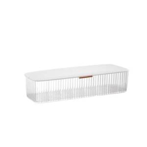 lot 9276 image: AITIME Storage Organizer for cosmetic contact lenses and daily disposable contacts, Clear Plastic Box for all brands daily lens (White)