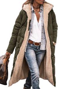 lot 9295 image: PRETTYGARDEN Womens Warm Winter Coats 2025 Fluffy Fleece Hooded Long Down Jackets Outerwear (Army Green,X-Large)