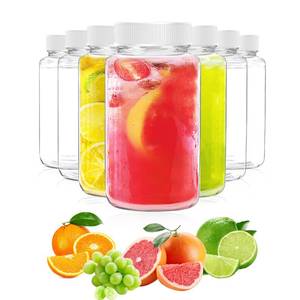 lot 9297 image: 3 Ounce 9 Pcs Glass Juice Bottle Bulk Beverage Containers Glass Drink Containers for Milk Juice Drinks Bottle White Lid
