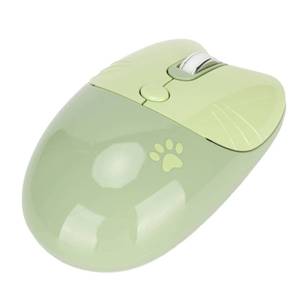 lot 9301 image: Heayzoki Bluetooth Mouse, 2.4G Cute Cartoon Cat Dual Mode Computer Mouse for Tablet Phone, Three Level Dpi Mini Silent for Office Home(Green)