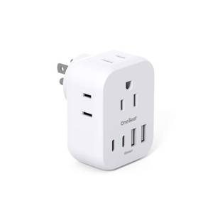 lot 9320 image: Travel Cruise Ship Essentials, Multi Plug Wall Outlet Extender with 4 Outlets 4 USB (2 USB-C), Cruise Approved Power Strip Non Surge Protector, Plug Adapter, Travel Cruise Must Have Accessories