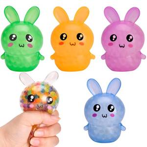 lot 9327 image: Easter Basket Stuffers for Teens Adults 4 Pack Squishy Bunny Stress Balls - Easter Gifts Basket Essentials - Stress Relief Fidget Balls - Novelty Ideas Gifts