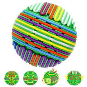 lot 9329 image: PushGoGo Sensory Activity Ball,Sensory Activity Board 3D DIY Upgrade,Fidget Toy for Calming, Stress, Anxiety, ADHD & Autism,Kids 3 & Adults,with 16 Strings (Green)