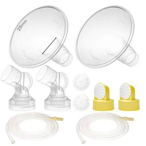 lot 9334 image: Nenesupply Pump Parts with 28mm Flanges Compatible with Medela Pump in Style Breastpump Not Original Medela Pump Parts Include Compatible Flange Breastshield Connector Valve Membrane Tubing