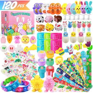 lot 9380 image: tgosomt 120Pcs Easter Basket Stuffers, Easter Egg Fillers,Essentials Gifts Ideas for Kids Boys Girls Baby, Easter Egg Stuffers, Funny Party Favors Goodie Bag Toys for 4 5 6 7 8 9 10