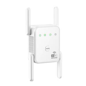 lot 9394 image: 1200Mbps WiFi Extender Signal Booster for Home, Dual Band 5GHz2.4GHz Wireless Internet Repeater with 4 External Antennas, Covers Up to 3600 Sq.ft & Supports 80 Devices, AP Mode with Ethernet Port