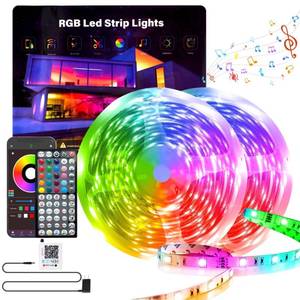 lot 9396 image: GANZQH Led Lights for Bedroom 200FT (2  100FT), Color Changing RGB Led Strip Lights with Music Sync, Remote and App Control Led Light Strip Indoor, Led Lights for Room Home Decor