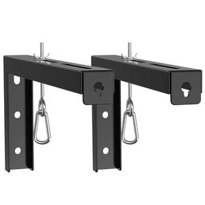 lot 9403 image: WALI Universal Projector Screen Ceiling Mount, Wall Hanging Mount L-Brackets, 12 inch Adjustable Extension with Hook Kit, Perfect Projector Screen Placement Hold up to 80 lbs (PSM001XL-B), Black