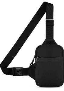 lot 9446 image: Simptech Mini Crossbody Sling Bag Chest Bag Dual Pocket Water Resistant Fanny Pack for Men Women Running Travelling