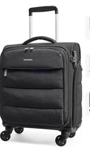 lot 9478 image: BAGSMART Underseat Carry on Luggage with Wheels, Soft Small Travel Luggage with PVC WetDry Pockets, Lightweight Soft Personal Item Suitcase for Short Trip, Black
