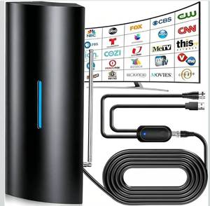 lot 9498 image: 2026 Upgraded TV Antenna, 5000 Miles Range Digital Antenna for Smart TV IndoorOutdoor, HD TV Antenna for Local Channels with Strongest Amplifier, Supports 8K 4K 1080P All TVs-40ft Coaxial Cable