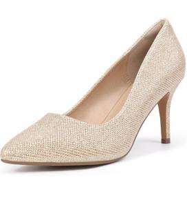 lot 9500 image: IDIFU IN3 High Heels Pumps Closed Toe Heels Womens Pumps Stiletto Pointed Toe Dress Shoes Wedding Prom Bridal Work Office Bride Guest Trendy Dressy Fashion Comfortable Pump Shoes 9
