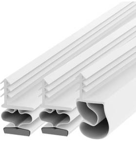 lot 9504 image: Trademark Hardware Magnetic Kerf Weather Strip Set, 36 x 84 Set, White