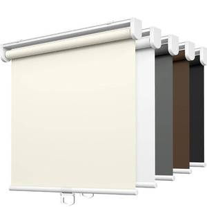 lot 9518 image: LazBlinds No Tools No Drill Cordless Roller Shades, 100% Blackout Roller Blinds for Windows, Thermal Insulated UV Protection Waterproof Roll Up Window Blinds and Shades, 30 W x 72 H, Cream