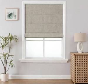 lot 9520 image: Joydeco Cordless Roman Shades, Linen Fabric Window Blinds, Thermal Insulated Blackout Blinds, Room Darkening Shades for Indoor Windows, Easy to Install, 35 W�75 H, Linen