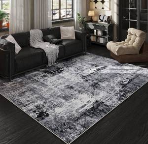 lot 9552 image: Area Rug 9x12 Washable Rug Boho Soft Abstract