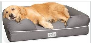 lot 9553 image: PetFusion Ultimate Dog Bed, Orthopedic Memory Foam, Multiple Sizes and Colors, Small Firmness Pillow, Waterproof Liner, YKK Zippers, Breathable 35% Cotton Cover
