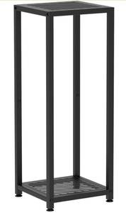 lot 9600 image: TOSKING Tall Plant Stand Indoor 2-Tier Modern Metal Shelf, 30 Height &amp 200 LBS Capacity, Heavy Duty for Living Room, Balcony, Garden (Black)