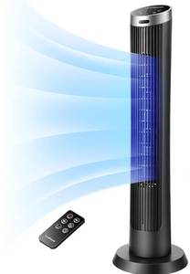 lot 9602 image: OmniBreeze Digital Electric Tower Fan, with Remote Control, LED Display, Standing Bladeless Floor Fans Cooling and Quite Indoor Living Room Bedroom use (36 Inch)��