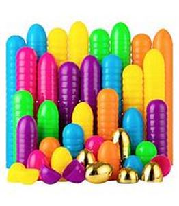 lot 9583 image: 1000 PCS 2.4 Colorful Fillable Easter Eggs with 6 Surprise Golden Eggs, Plastic Easter Egg Empty for Easter Egg Hunt Party Favors Kids Easter Basket Stuffers Fillers Classroom Prizes for Boys Girls