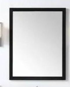 lot 14097 image: OVE Decors Tahoe 28 in. W x 36 in. H Framed Wall Mirror in Black