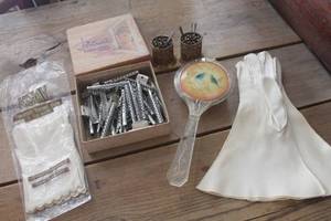 lot 4946 image: Vintage Gloves, Dresser Brush and More